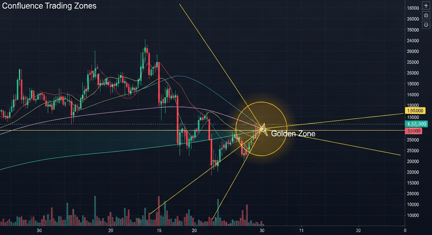Multiple technical factors converging at same price level